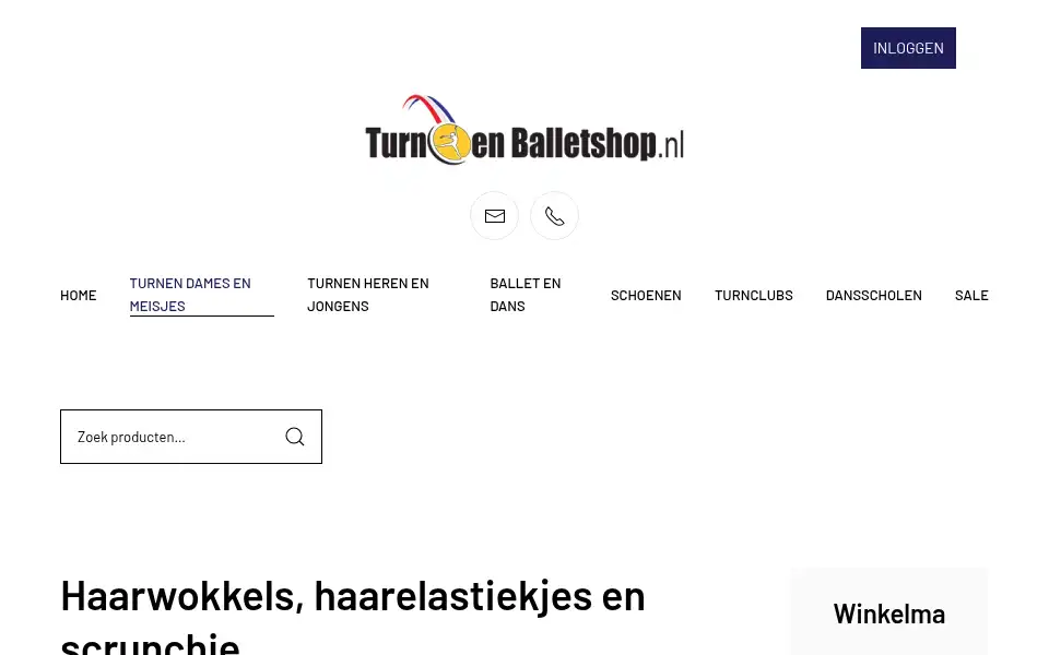 Screenshot of turnenballetshop.nl