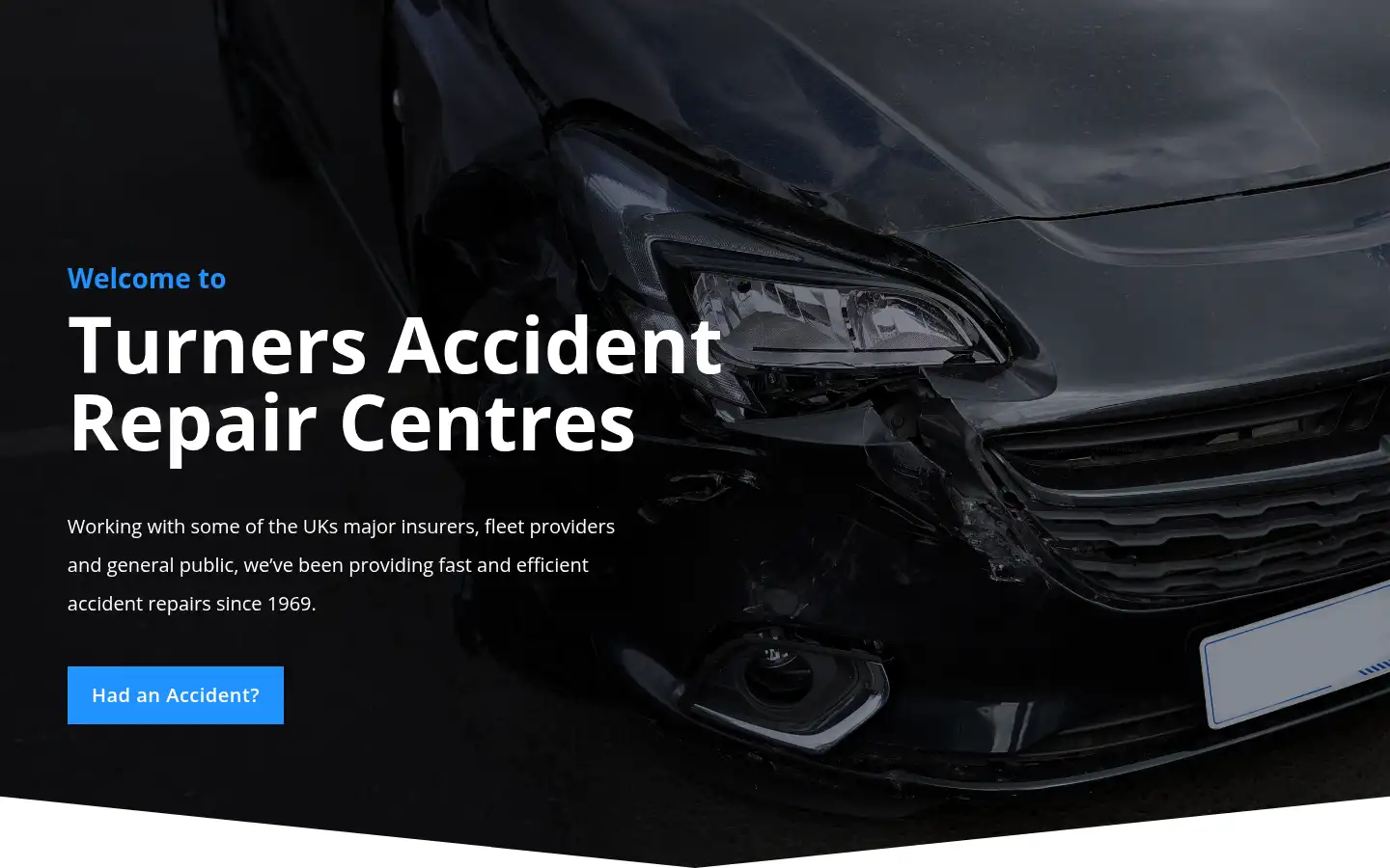 Screenshot of turnersaccidentrepair.co.uk