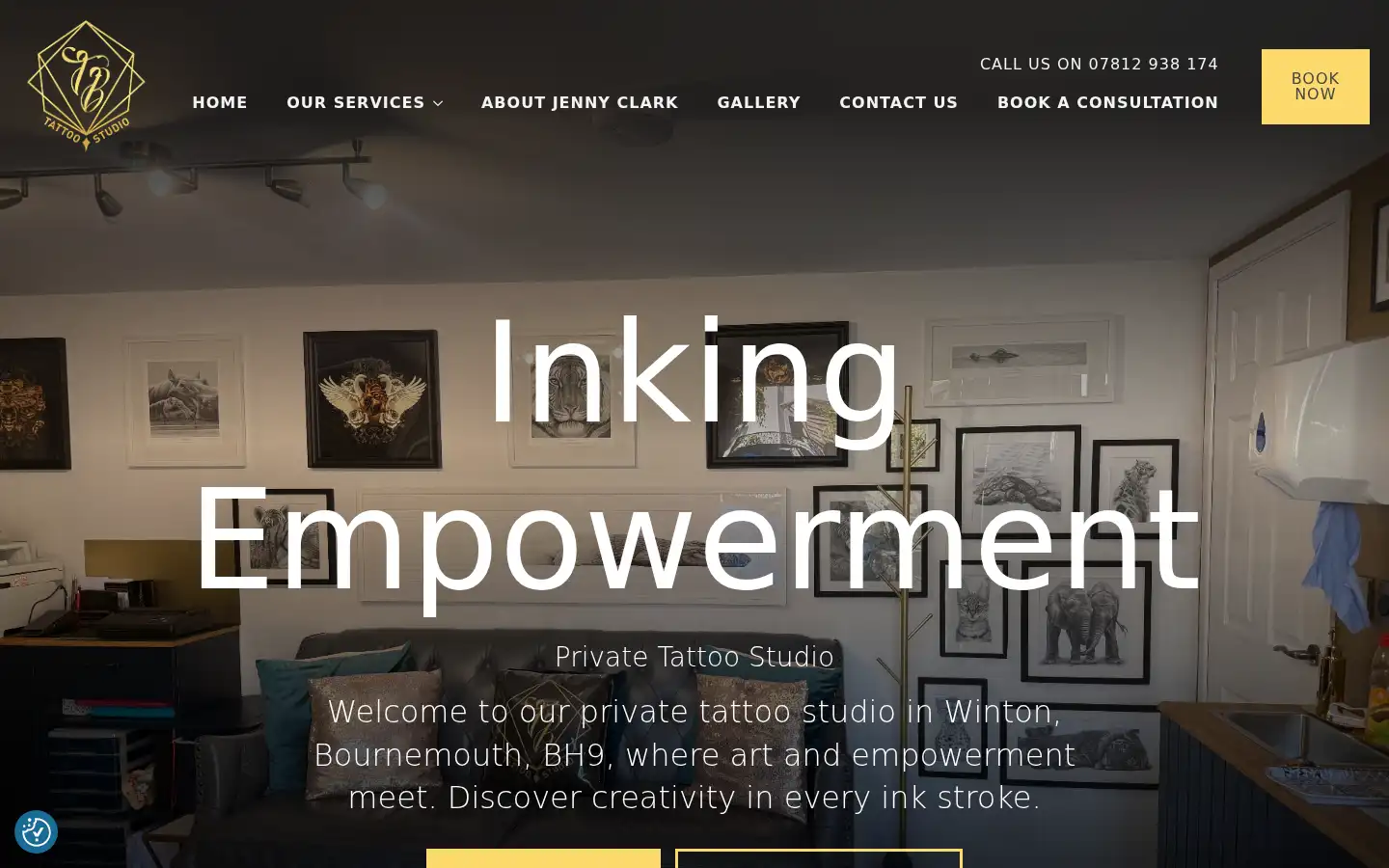 Screenshot of turquoisebluetattoo.co.uk