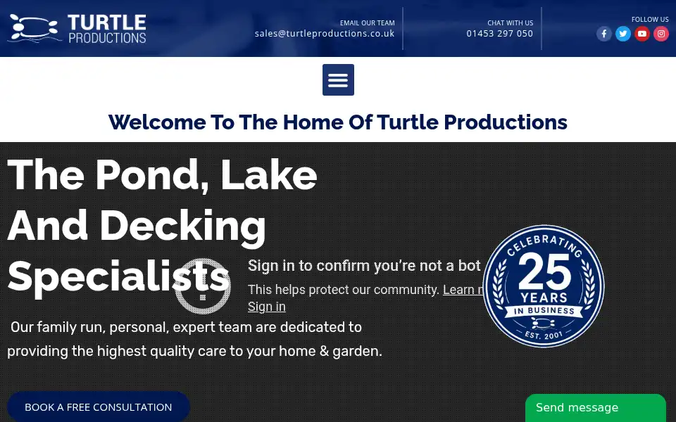 Screenshot of turtleproductions.co.uk