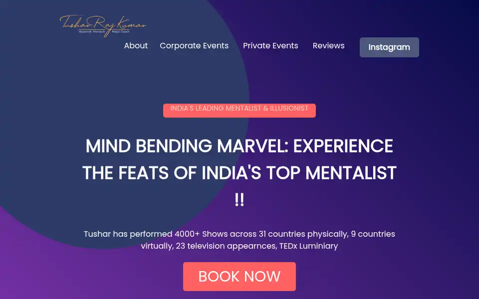 Screenshot of tusharrajkumar.com