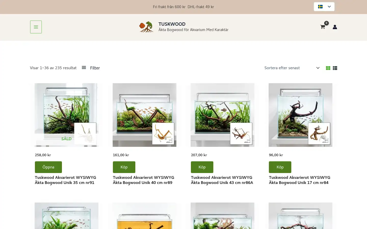 Screenshot of tuskwood.com