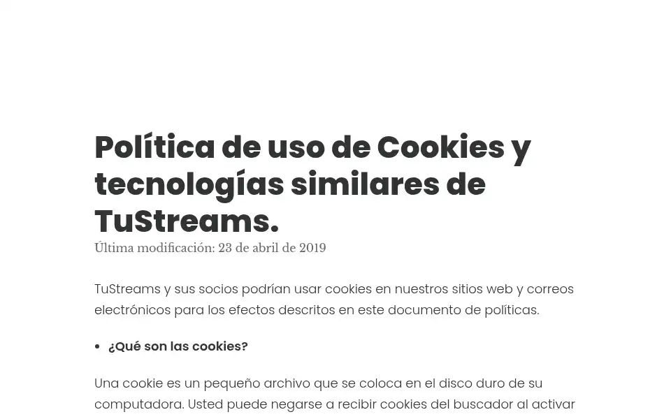 Screenshot of tustreams.com