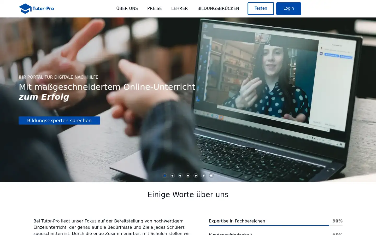 Screenshot of tutor-pro.de
