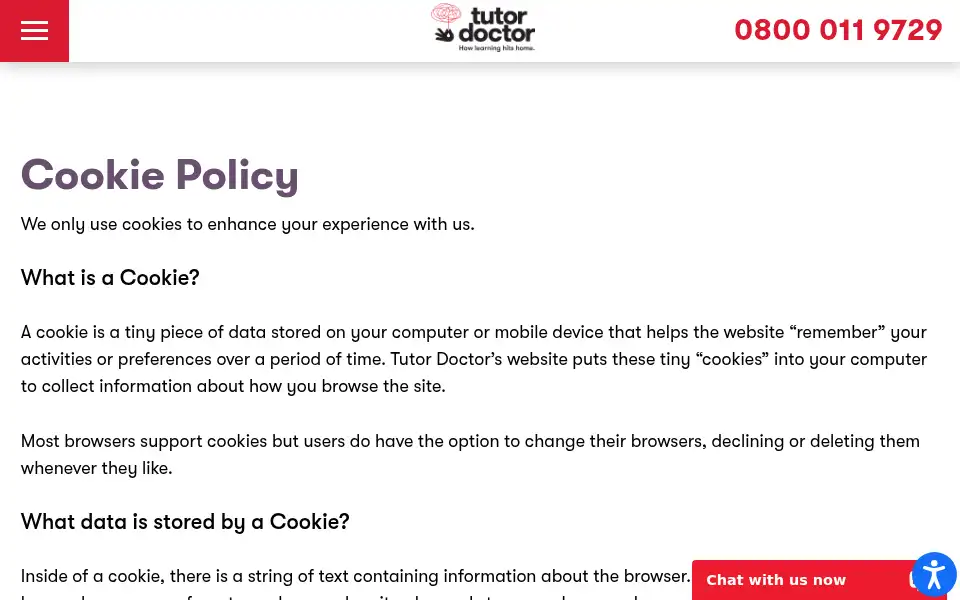 Screenshot of tutordoctor.co.uk