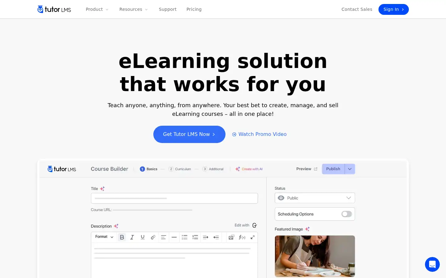 Screenshot of tutorlms.com