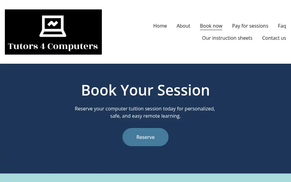 Screenshot of tutors4computers.co.uk