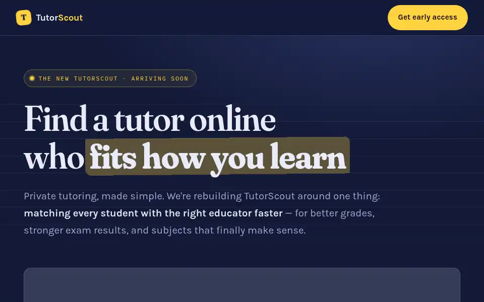 Screenshot of tutorscouts.com