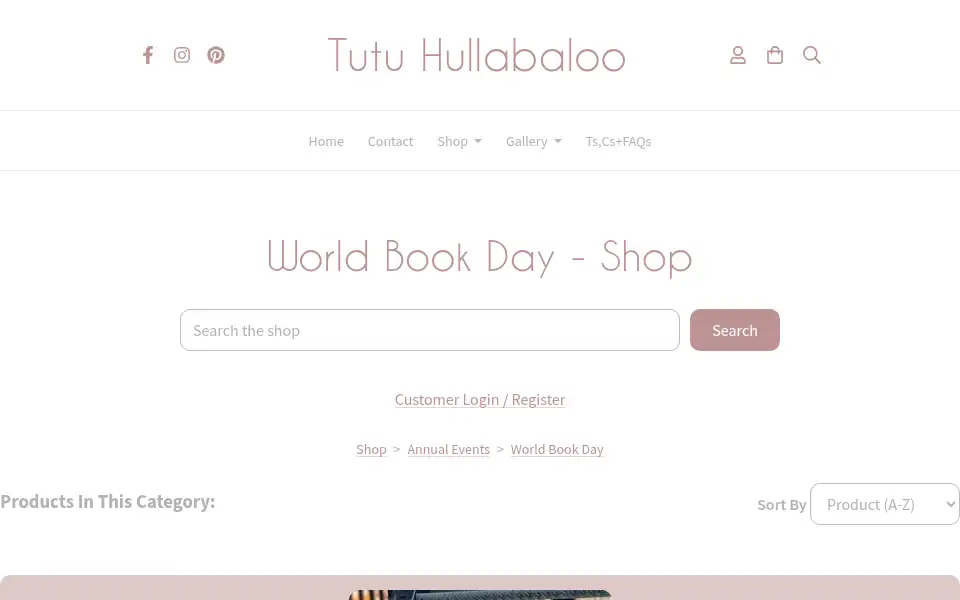 Screenshot of tutuhullabaloo.com