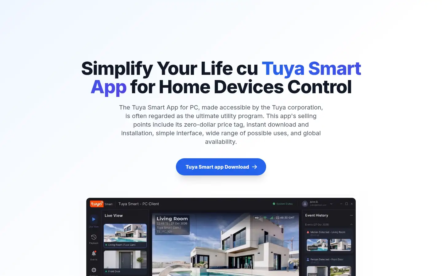 Screenshot of tuyasmartapp.com
