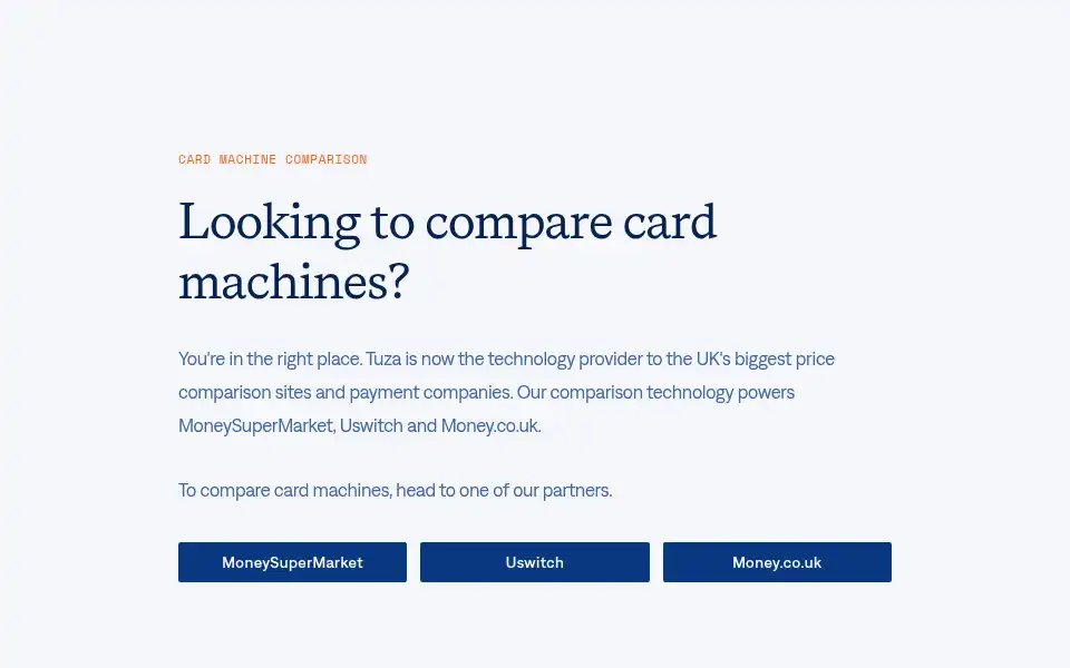 Screenshot of tuza.co.uk