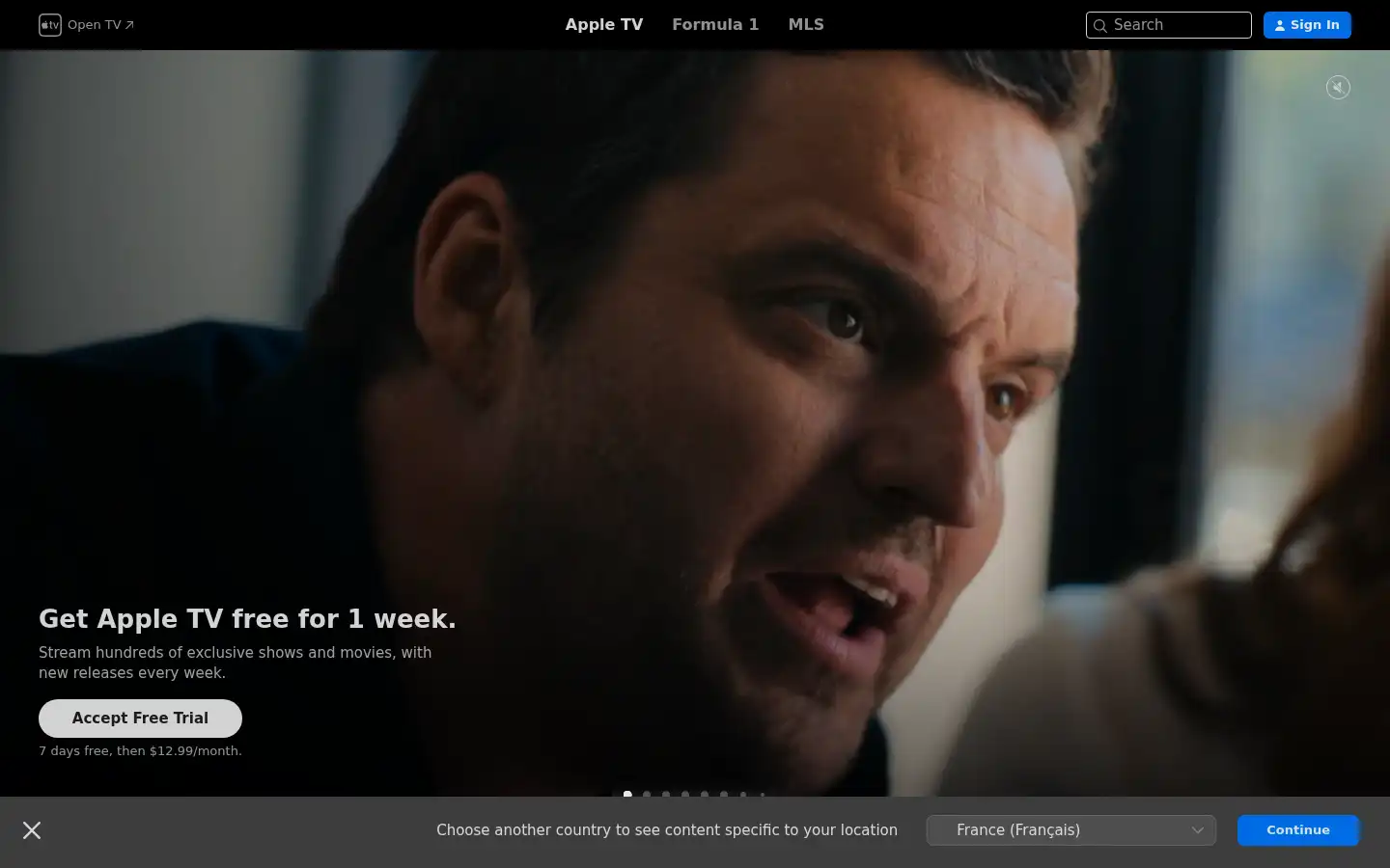 Screenshot of tv.apple.com