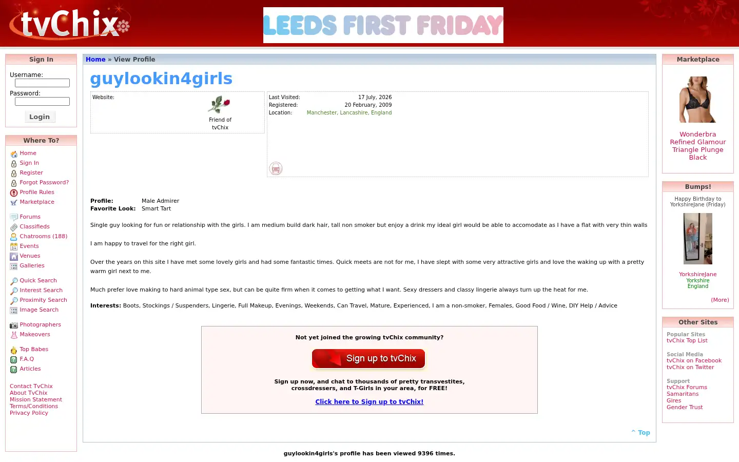Screenshot of tvchix.com