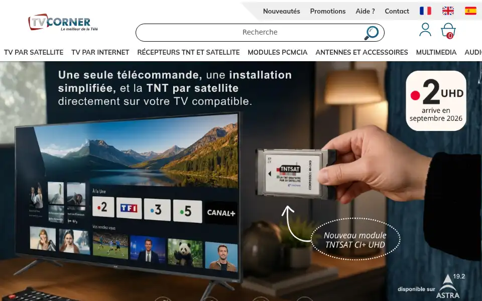 Screenshot of tvcorner.com