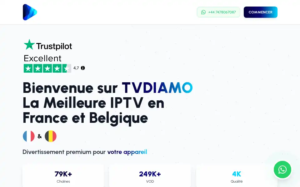 Screenshot of tvdiamo.com