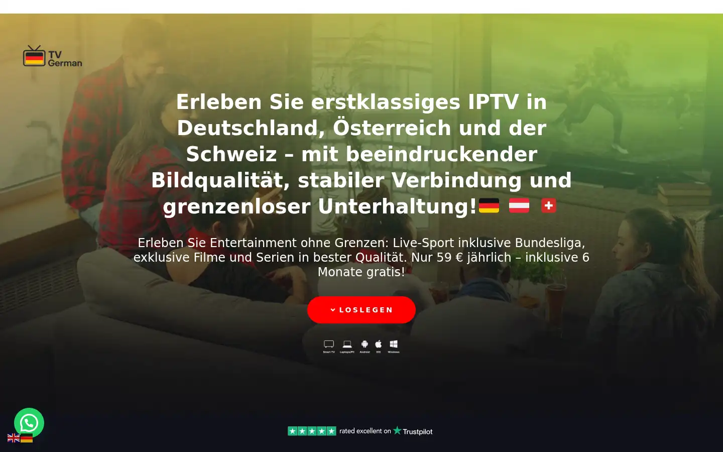 Screenshot of tvgerman.com