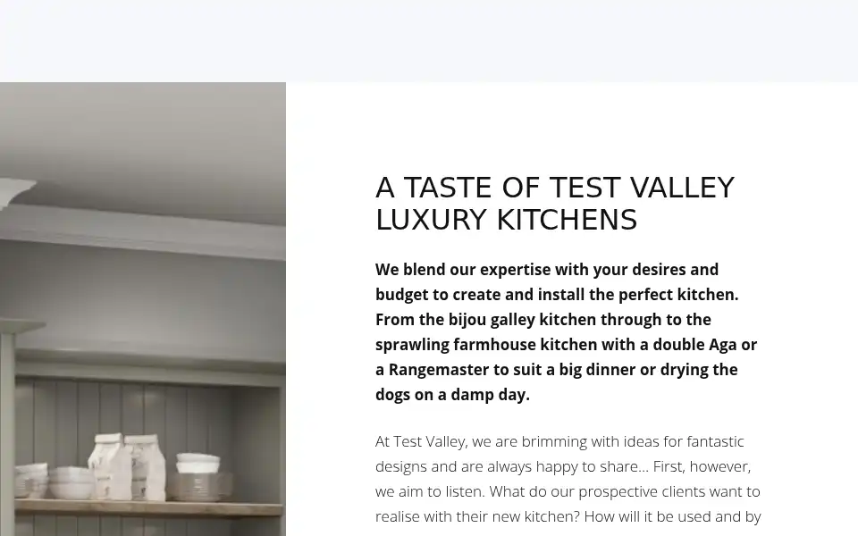 Screenshot of tvkitchens.com