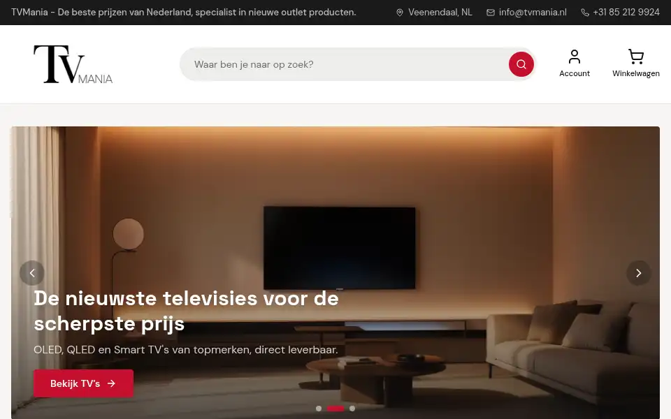 Screenshot of tvmania.nl