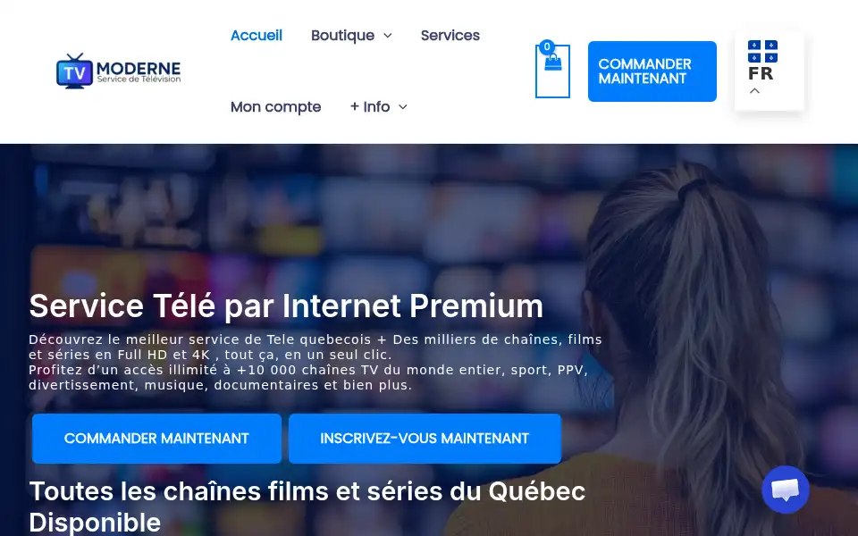 Screenshot of tvmoderne.com