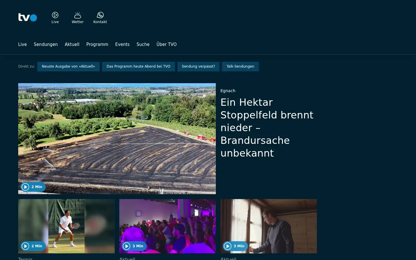 Screenshot of tvo-online.ch