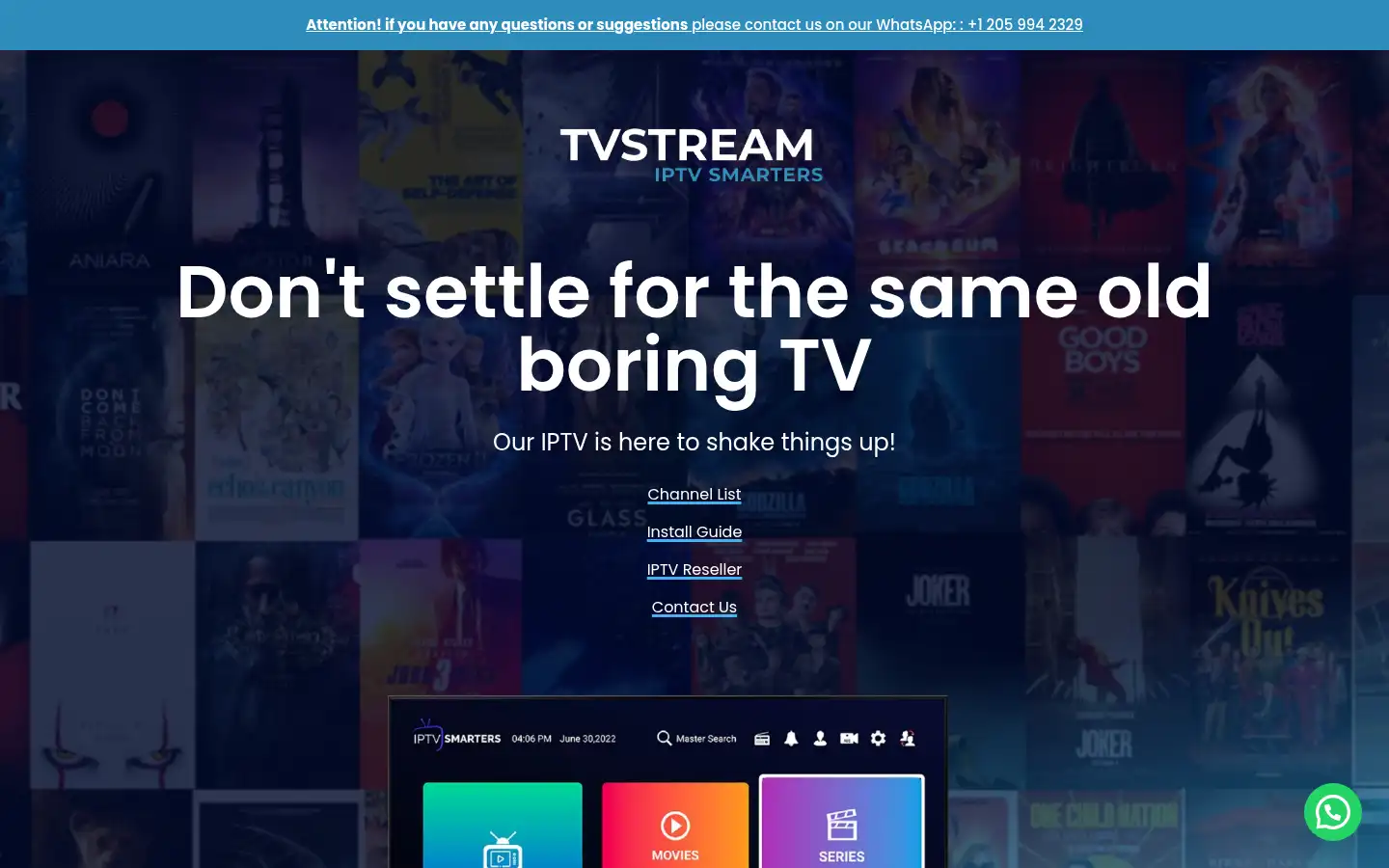 Screenshot of tvstreamusa.us