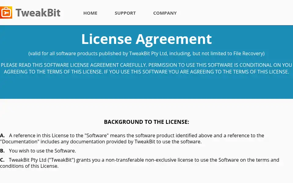 Screenshot of tweakbit.com