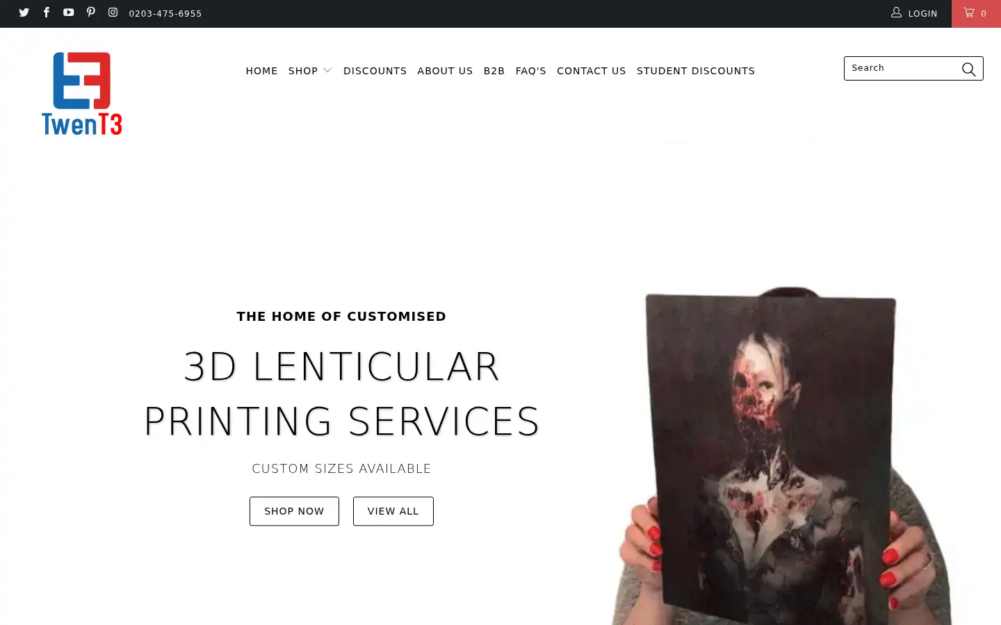 Screenshot of twent3.co.uk