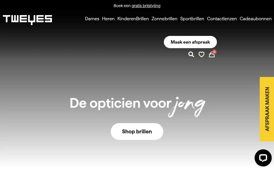 Screenshot of tweyes.be