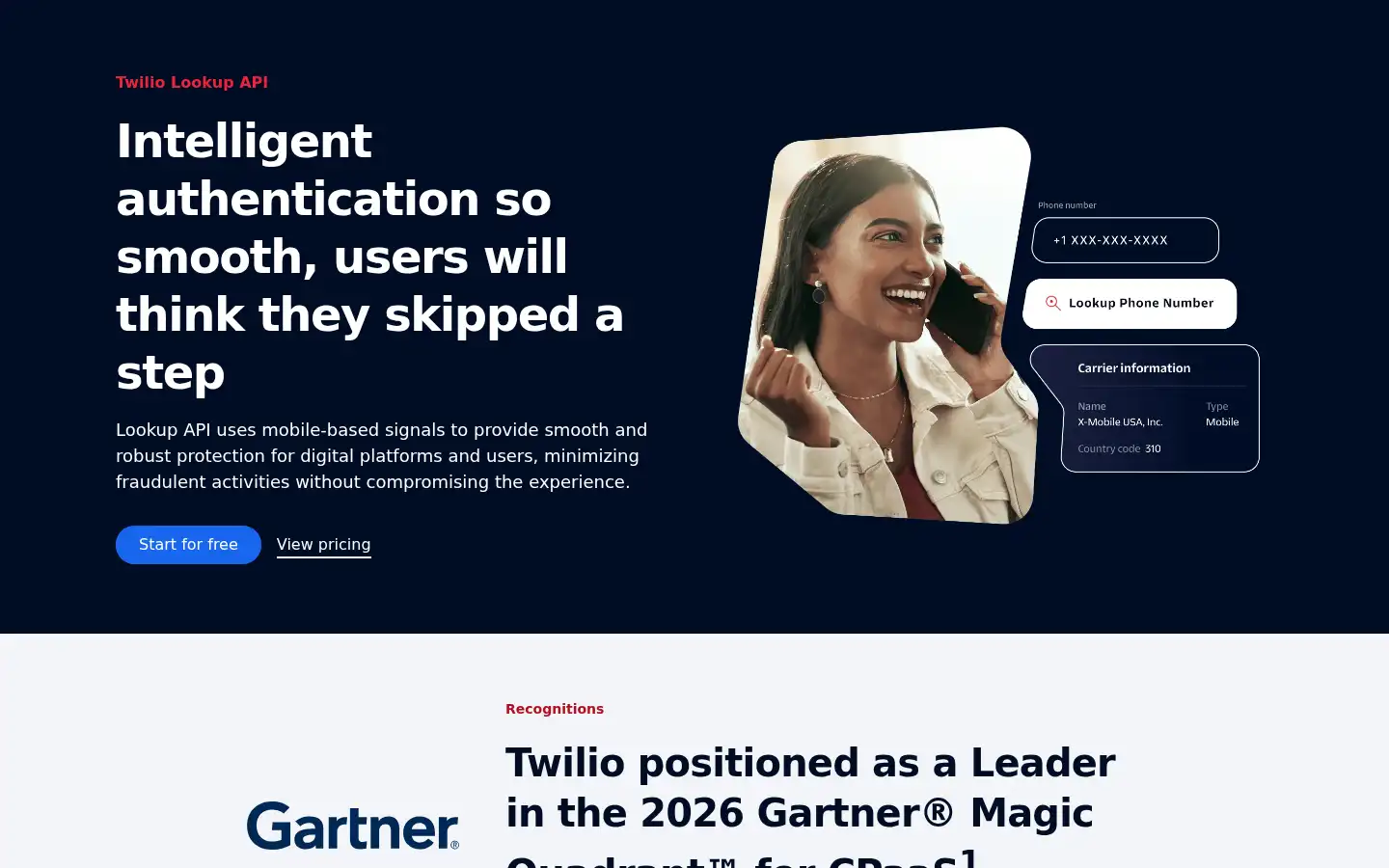Screenshot of twilio.com