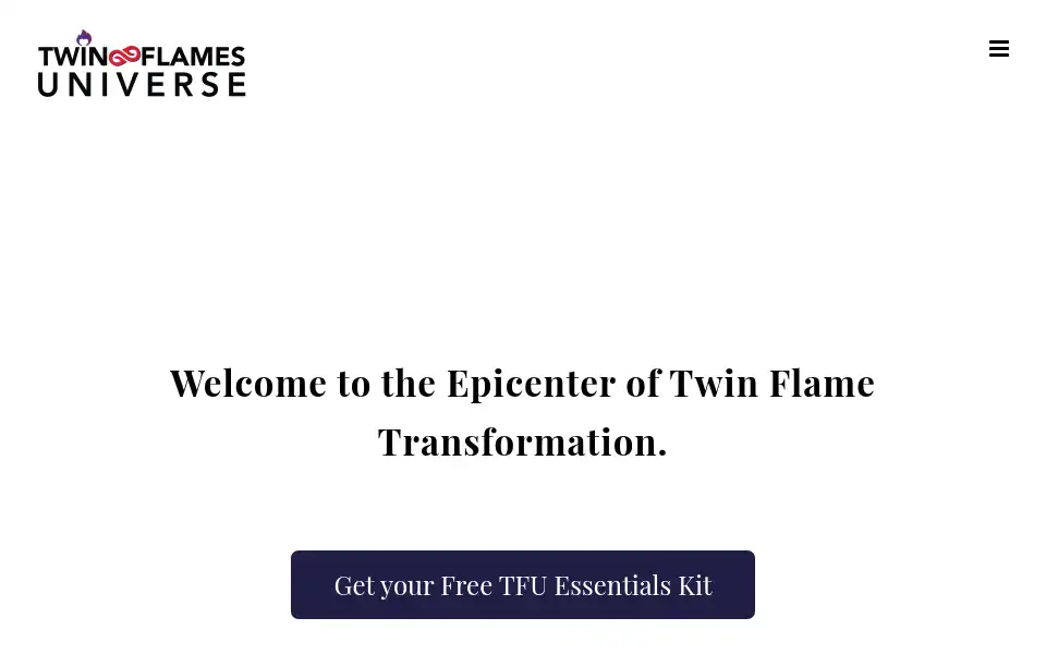 Screenshot of twinflamesuniverse.com