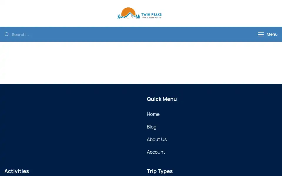Screenshot of twinpeakstrek.com