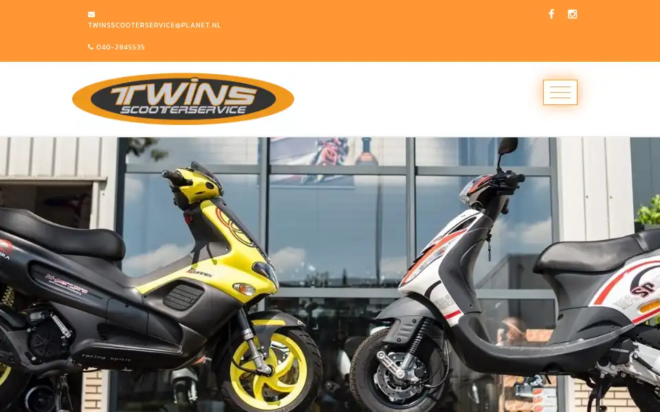 Screenshot of twinsscooterservice.nl