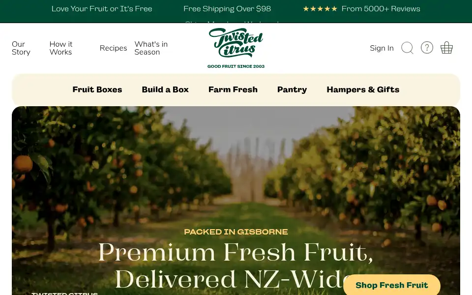 Screenshot of twistedcitrus.co.nz