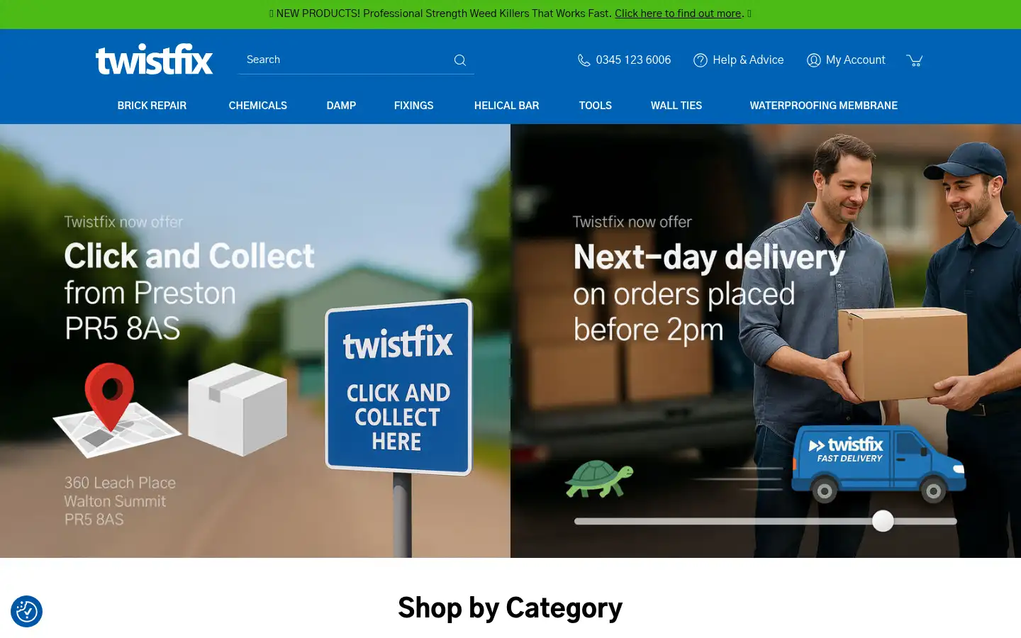 Screenshot of twistfix.co.uk