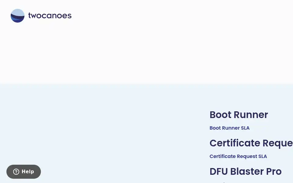 Screenshot of twocanoes.com