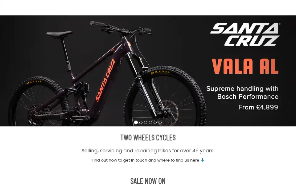 Screenshot of twowheelscycles.com