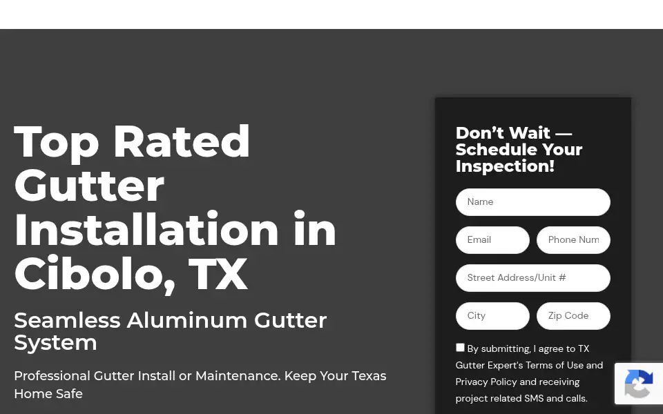 Screenshot of txgutterexpert.com