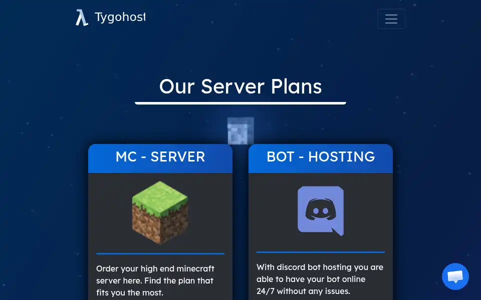 Screenshot of tygohost.com