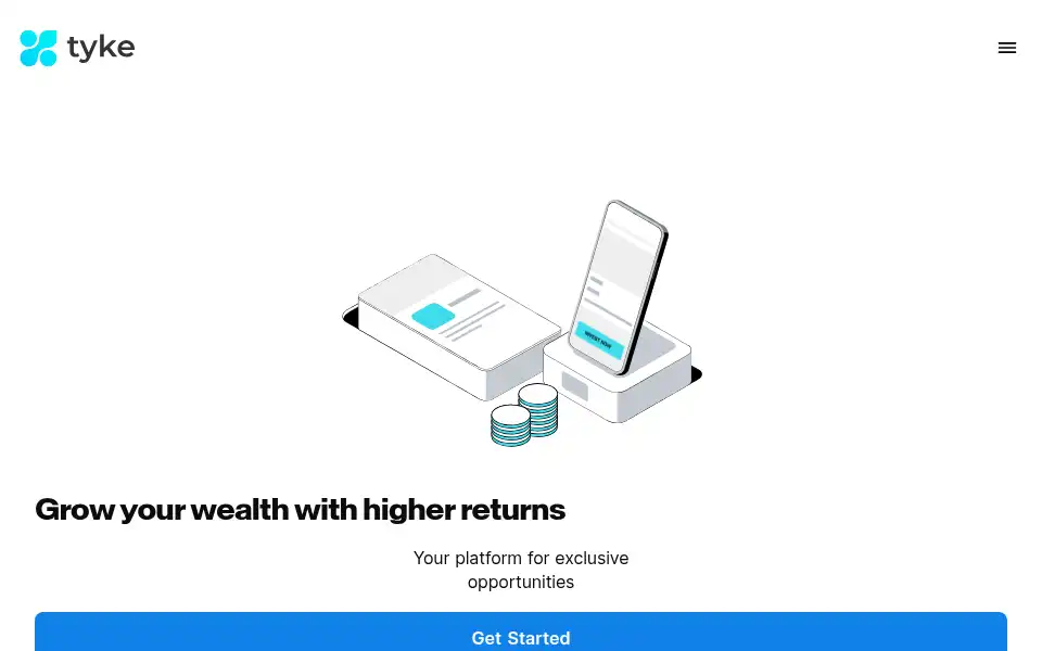 Screenshot of tykeinvest.com