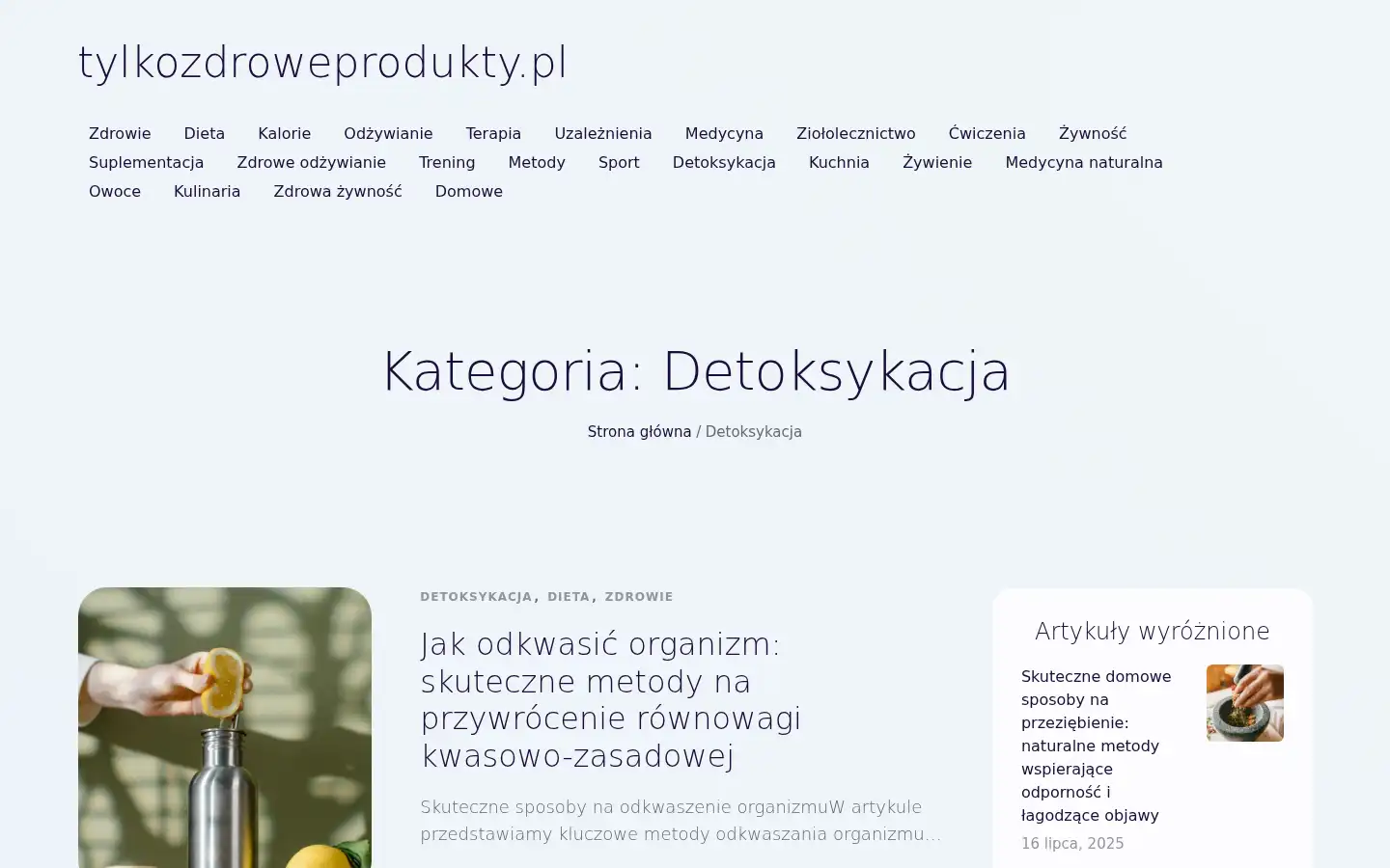 Screenshot of tylkozdroweprodukty.pl
