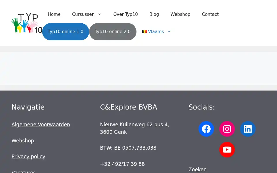 Screenshot of typ10.be