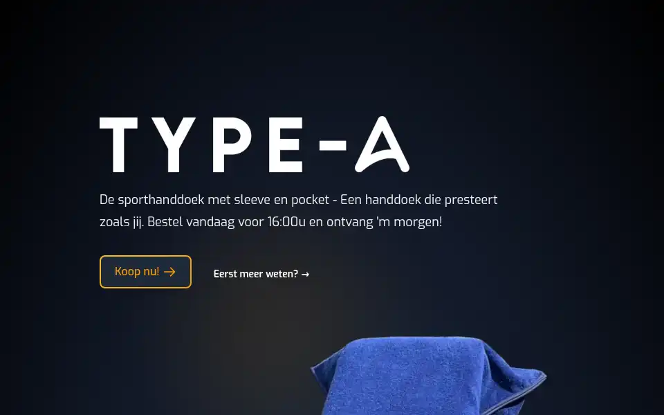 Screenshot of type-a.nl