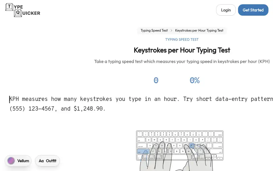 Screenshot of typequicker.com