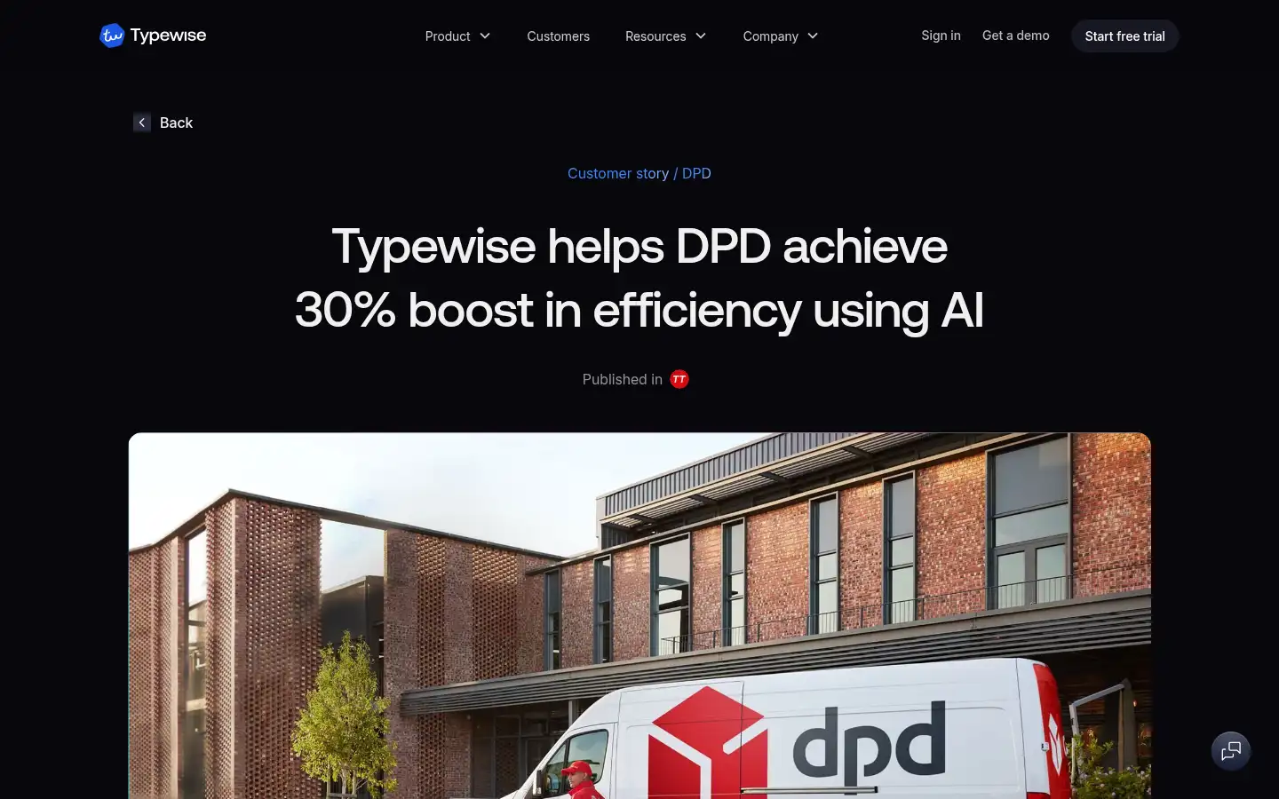 Screenshot of typewise.app