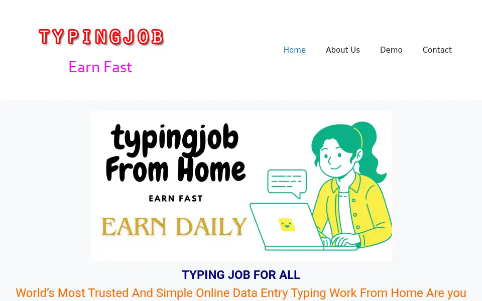 Screenshot of typingjob.online