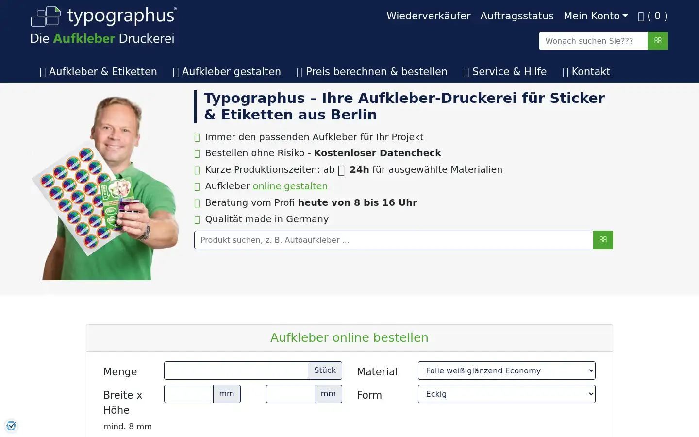 Screenshot of typographus.de