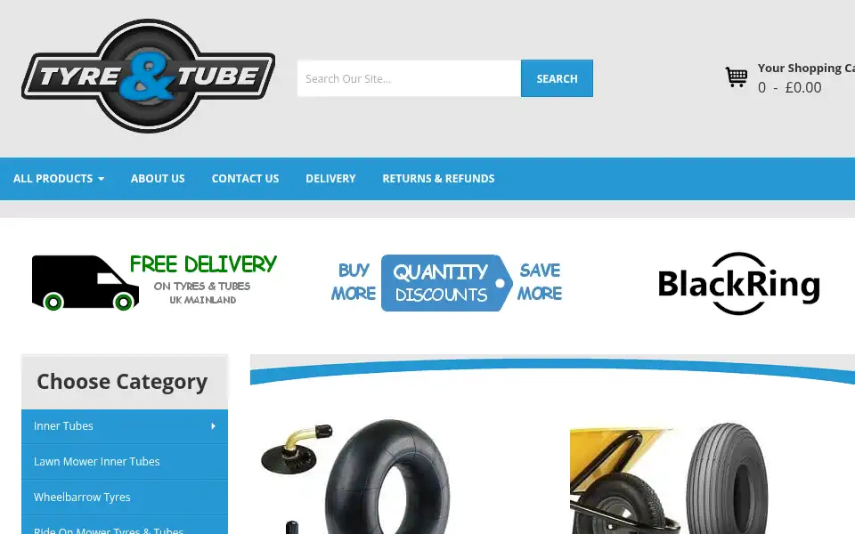 Screenshot of tyre-and-tube.co.uk