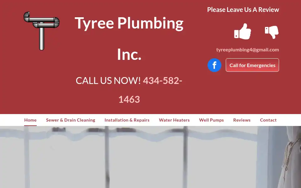 Screenshot of tyreeplumbing.com