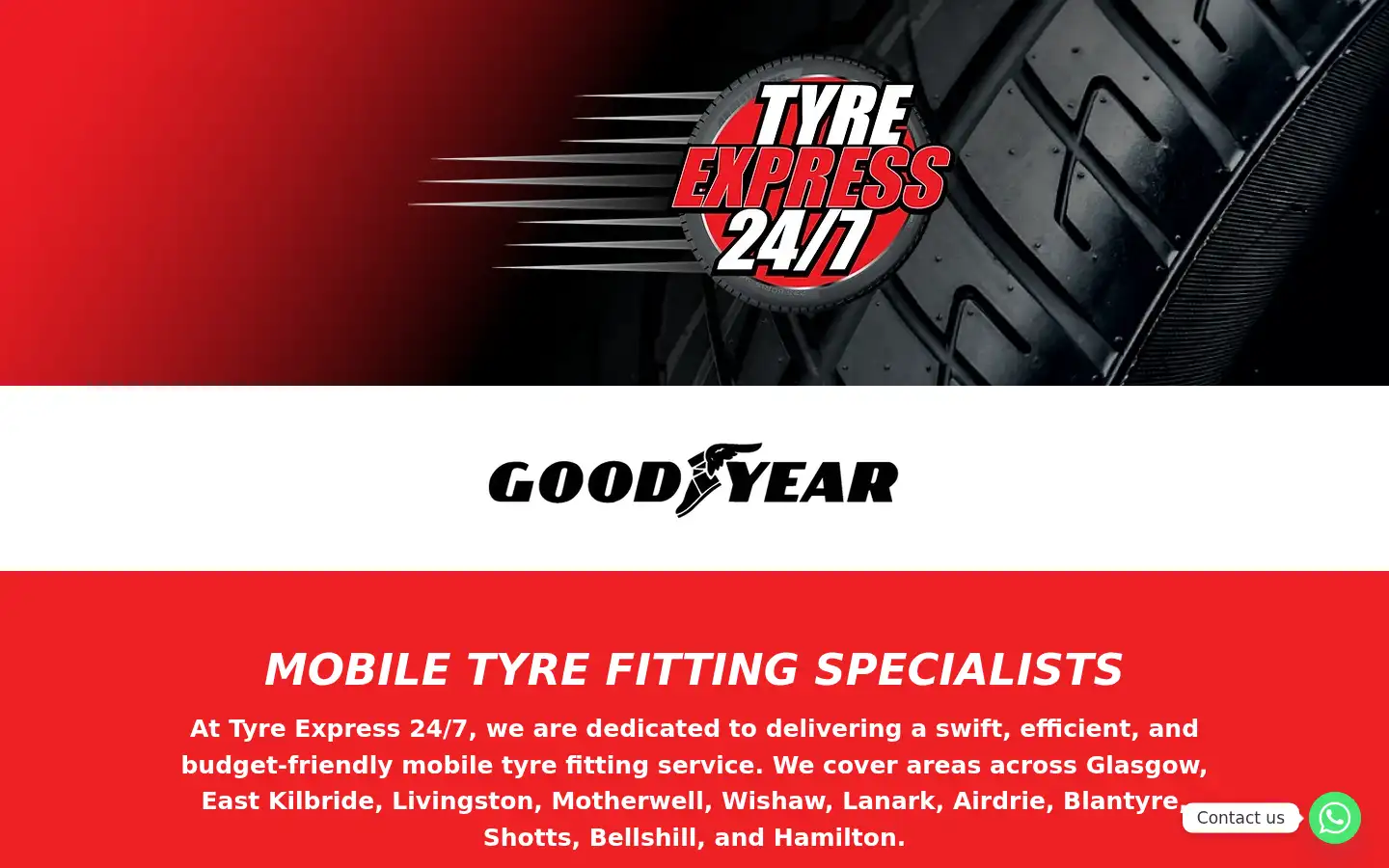 Screenshot of tyreexpress247.com