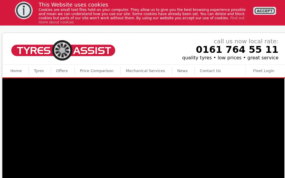 Screenshot of tyresassist.co.uk